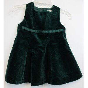 Baby Gap Green Velvet Dress sz S 3-6 Months NWT Holiday Party Lined Winter